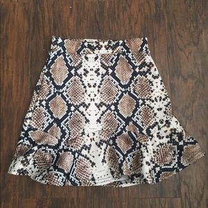 Animal print mini skirt